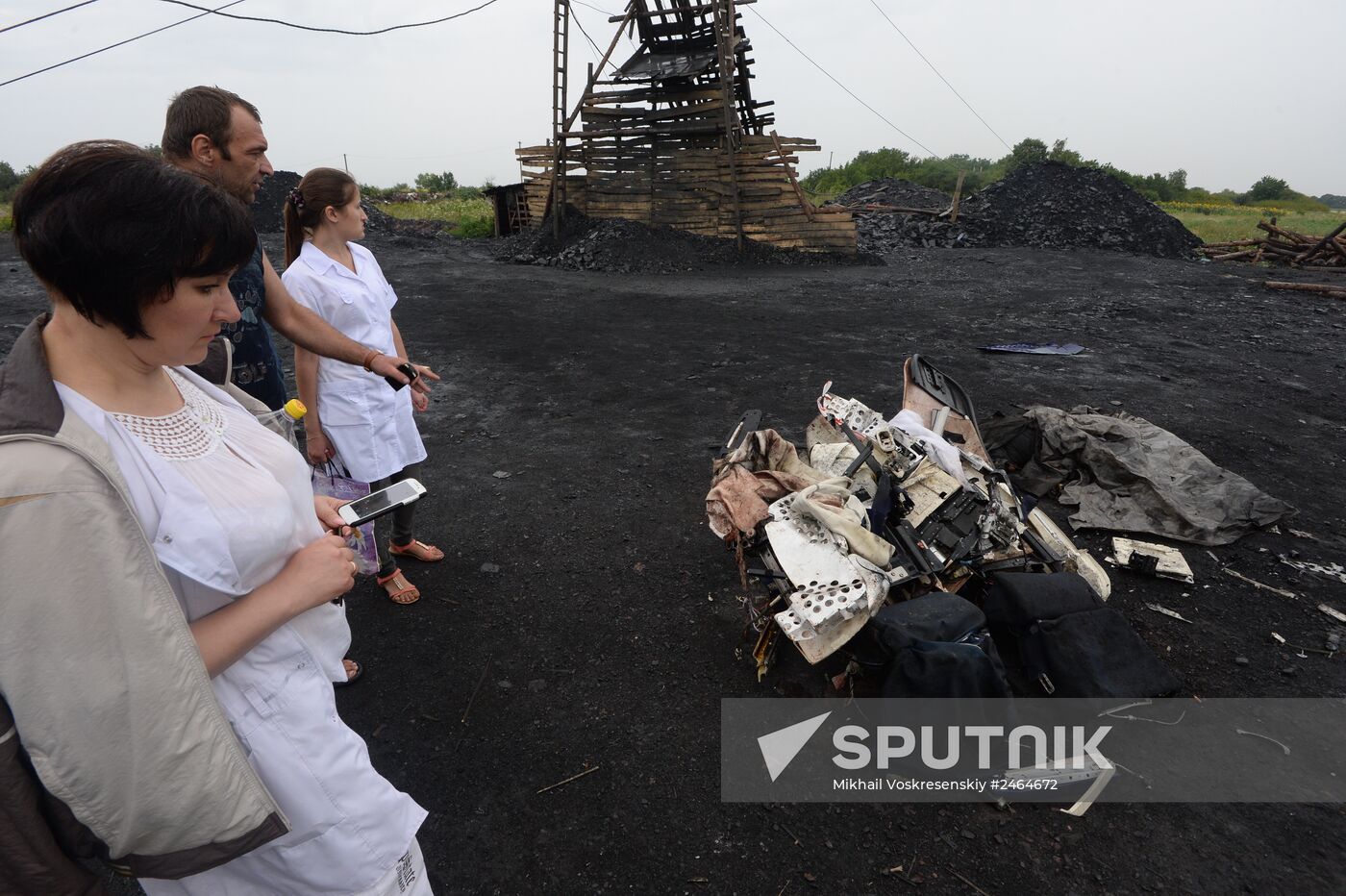 Crash site of Malaysia Airlines flight MH17 near Shaktyorsk