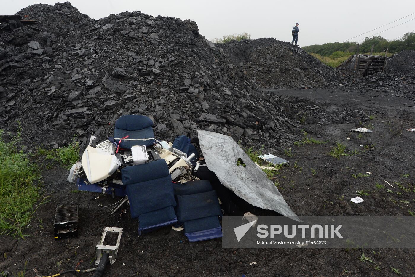 Crash site of Malaysia Airlines flight MH17 near Shaktyorsk