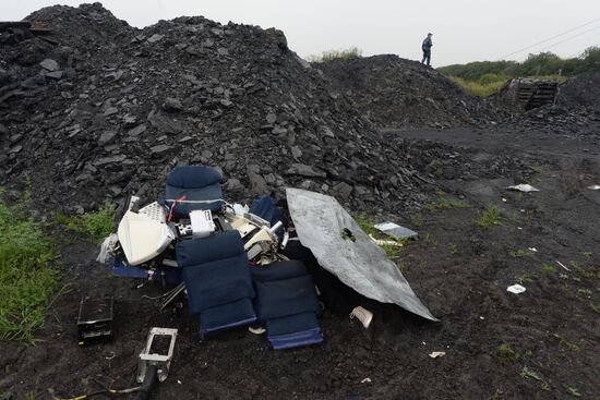 Crash site of Malaysia Airlines flight MH17 near Shaktyorsk