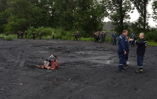 Crash site of Malaysia Airlines flight MH17 near Shaktyorsk