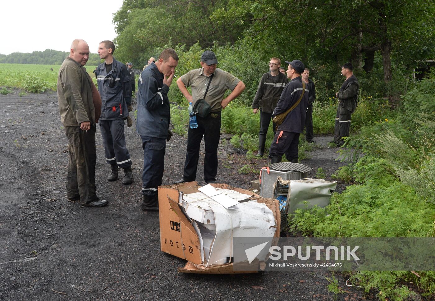 Crash site of Malaysia Airlines flight MH17 near Shaktyorsk