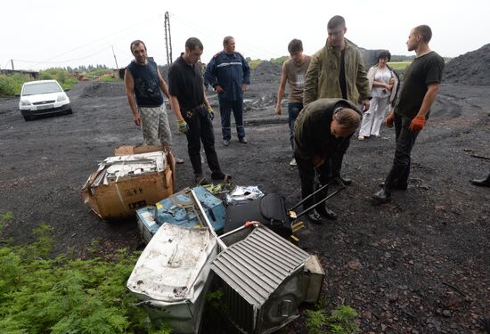 Crash site of Malaysia Airlines flight MH17 near Shaktyorsk