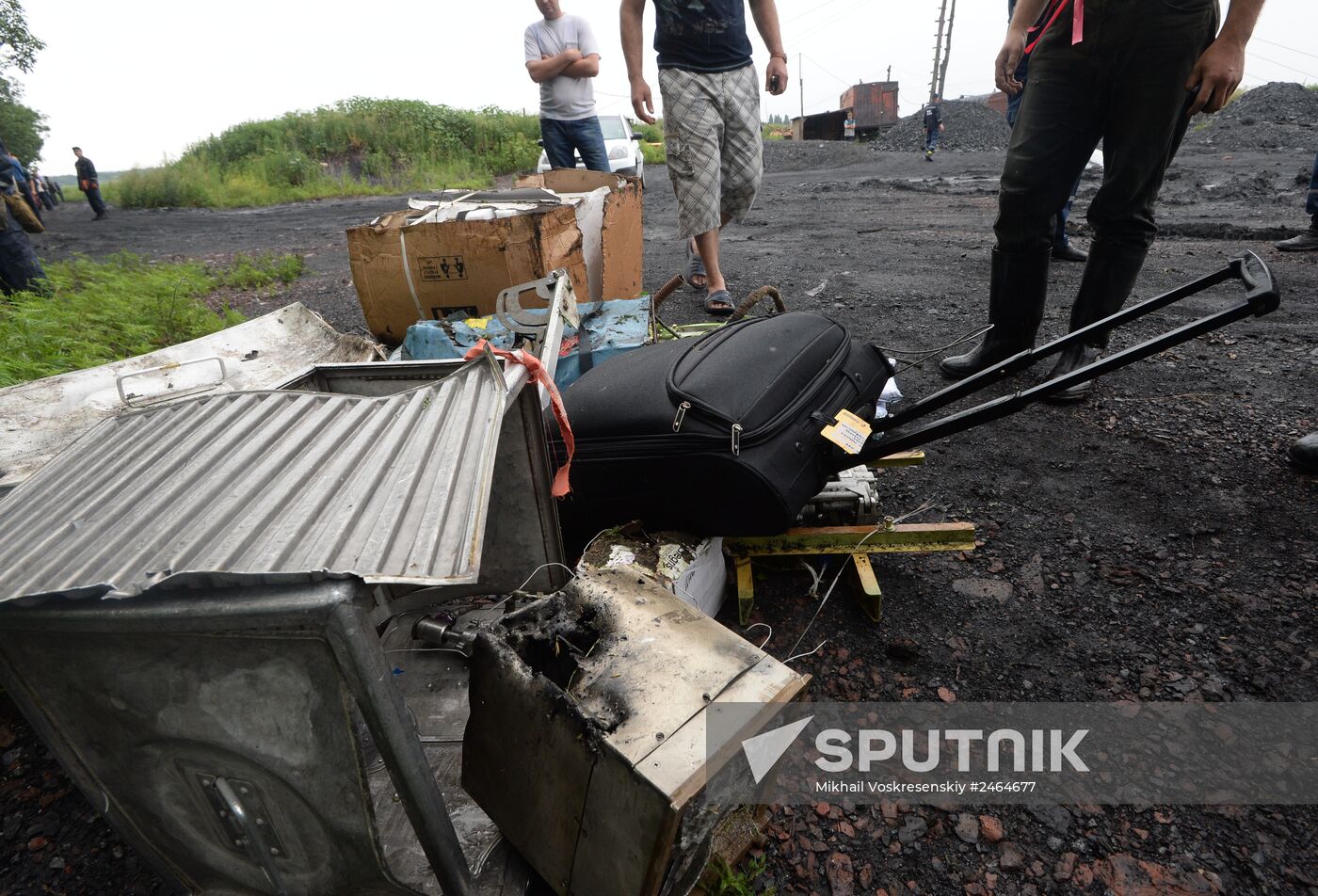 Crash site of Malaysia Airlines flight MH17 near Shaktyorsk