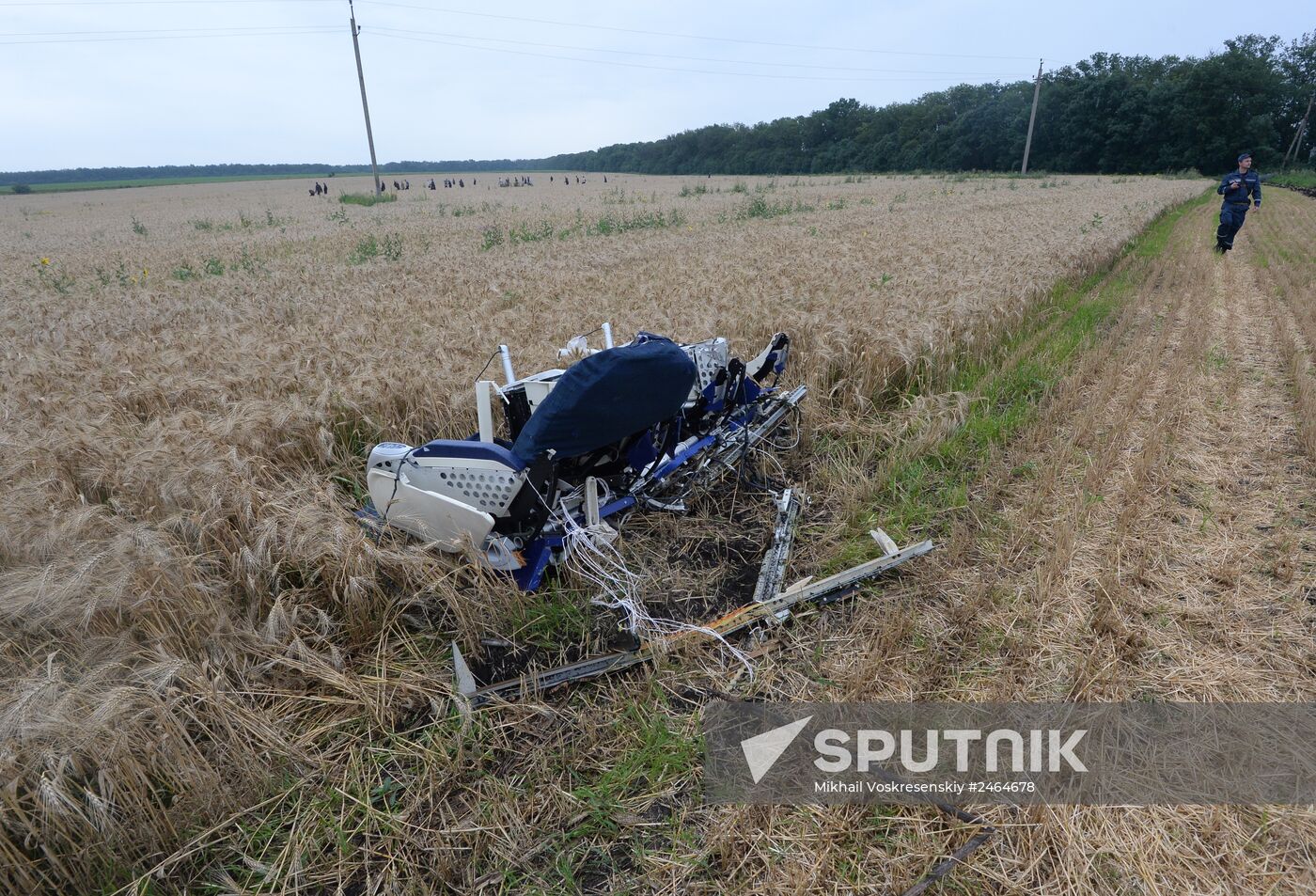 Crash site of Malaysia Airlines flight MH17 near Shaktyorsk