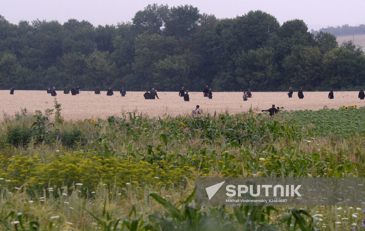 Crash site of Malaysia Airlines flight MH17 near Shaktyorsk