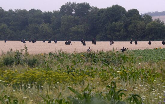 Crash site of Malaysia Airlines flight MH17 near Shaktyorsk