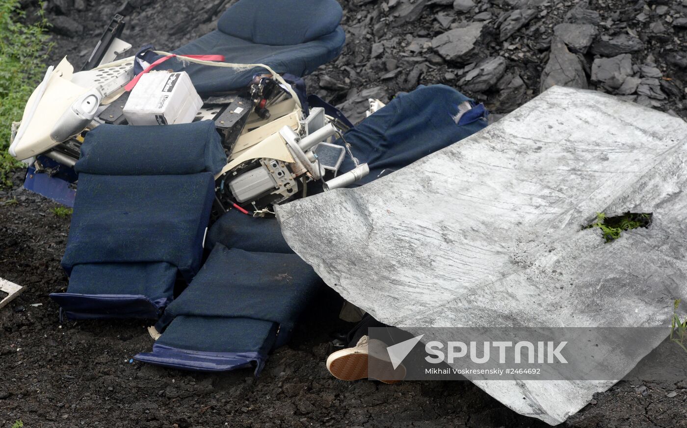 Crash site of Malaysia Airlines flight MH17 near Shaktyorsk