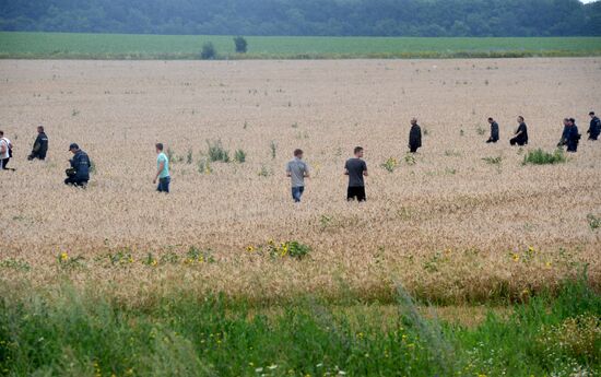Crash site of Malaysia Airlines flight MH17 near Shaktyorsk