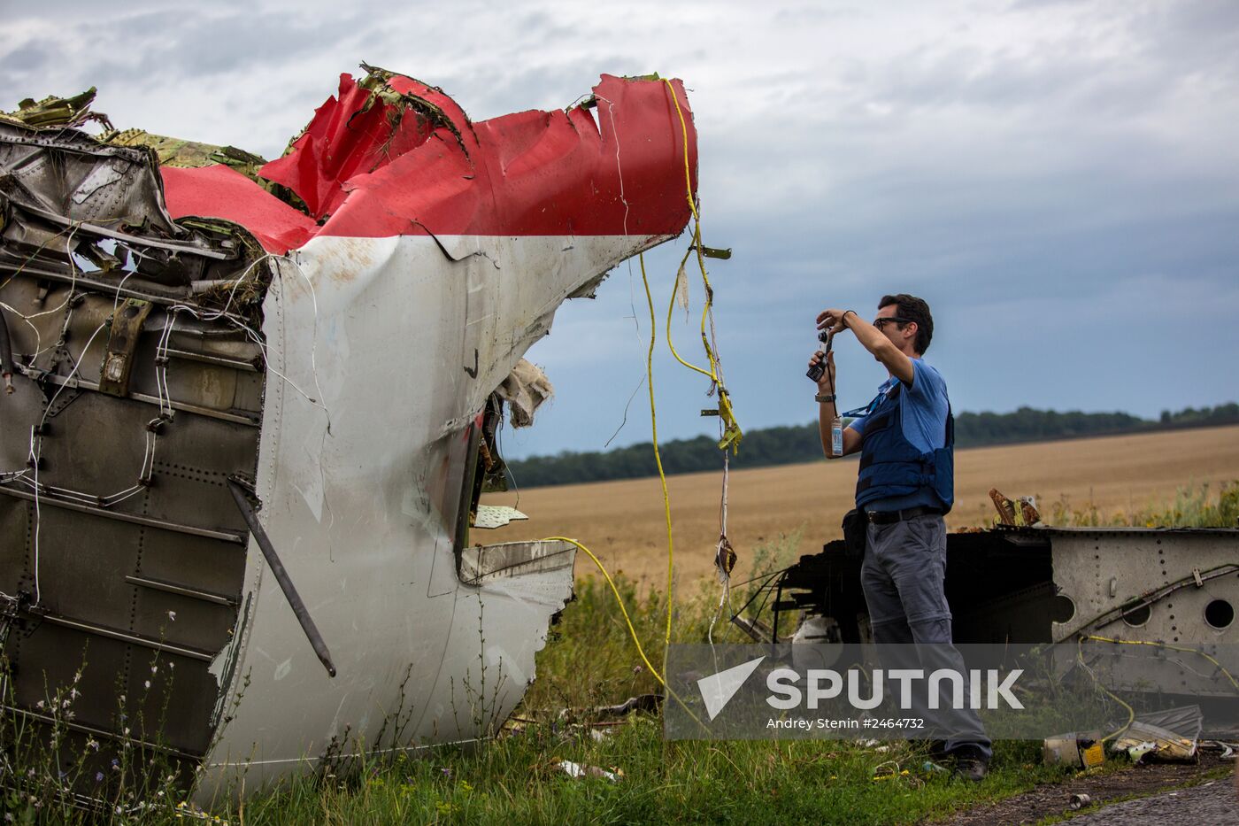 Crash site of Malaysia Airlines flight MH17 near Shaktyorsk