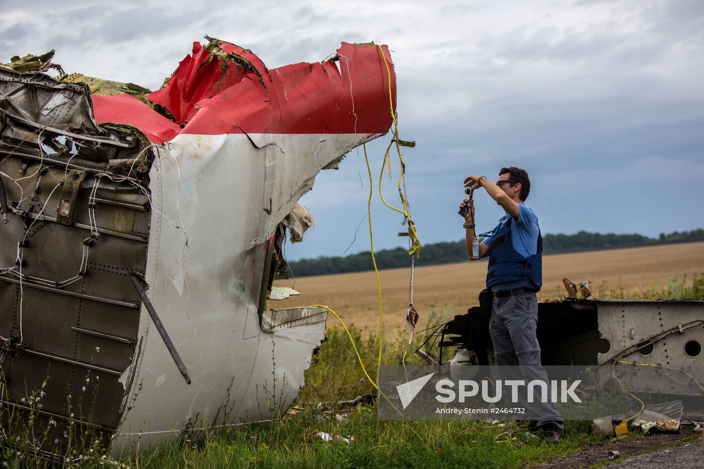 Crash site of Malaysia Airlines flight MH17 near Shaktyorsk