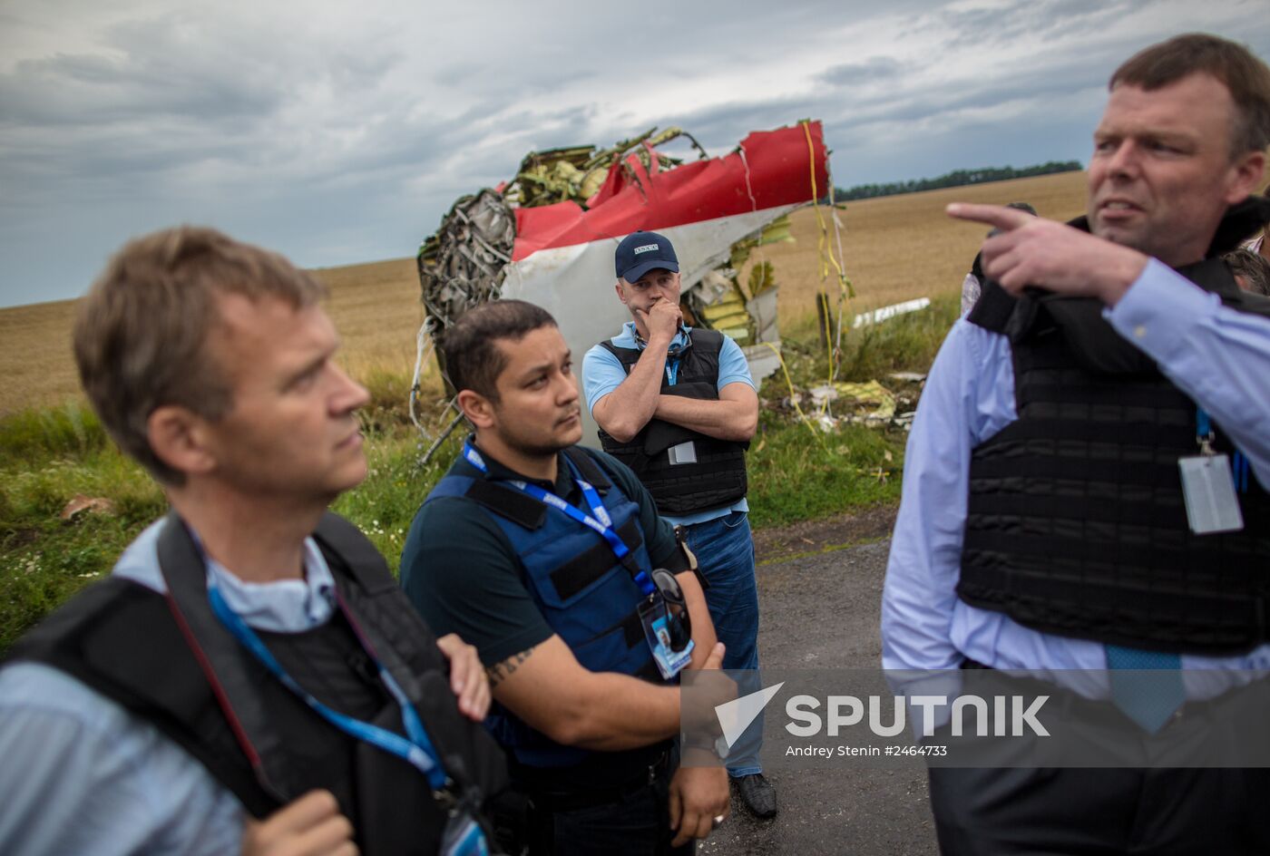 Crash site of Malaysia Airlines flight MH17 near Shaktyorsk