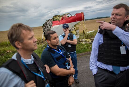 Crash site of Malaysia Airlines flight MH17 near Shaktyorsk