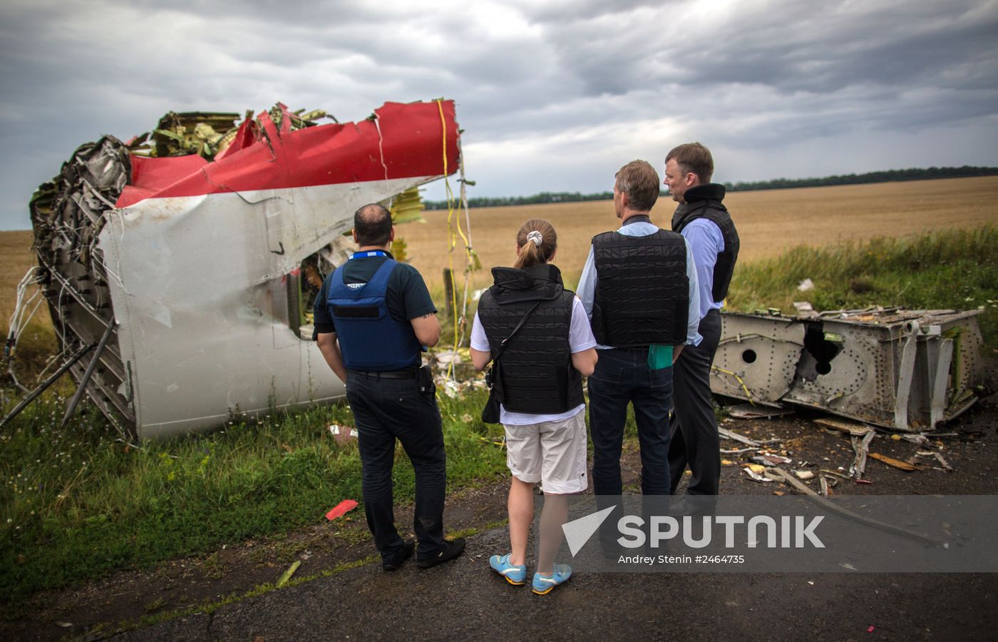 Crash site of Malaysia Airlines flight MH17 near Shaktyorsk