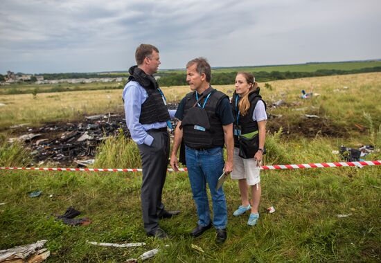 Crash site of Malaysia Airlines flight MH17 near Shaktyorsk