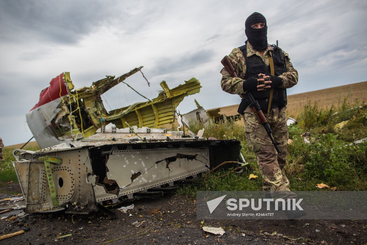 Crash site of Malaysia Airlines flight MH17 near Shaktyorsk