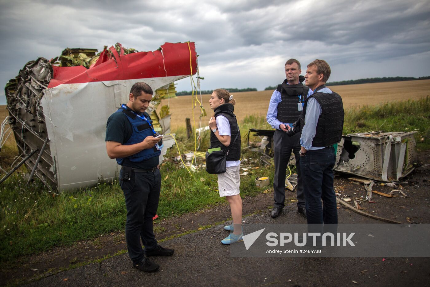 Crash site of Malaysia Airlines flight MH17 near Shaktyorsk