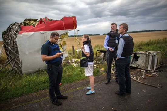 Crash site of Malaysia Airlines flight MH17 near Shaktyorsk