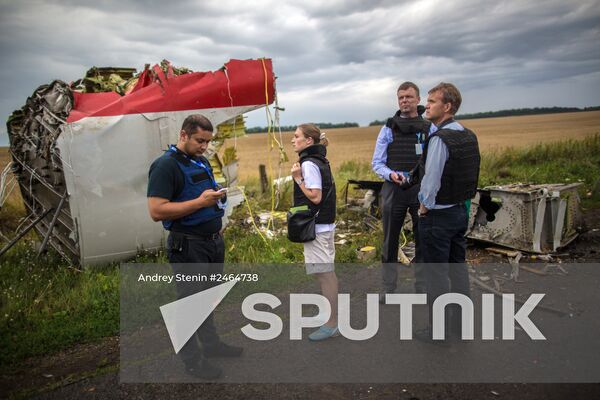 Crash site of Malaysia Airlines flight MH17 near Shaktyorsk