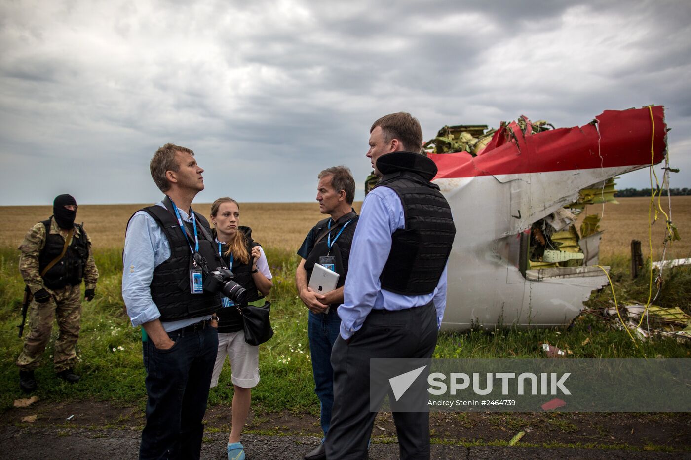 Crash site of Malaysia Airlines flight MH17 near Shaktyorsk