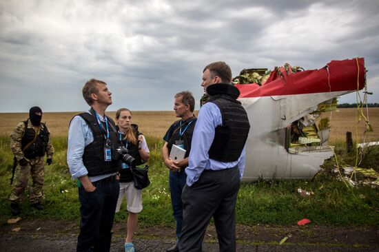 Crash site of Malaysia Airlines flight MH17 near Shaktyorsk