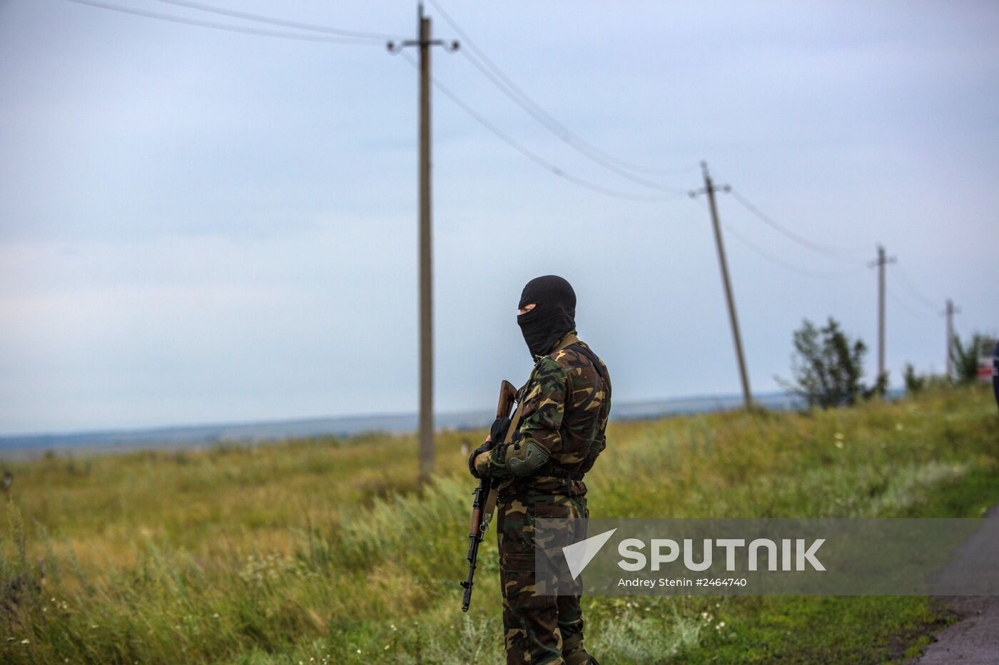 Crash site of Malaysia Airlines flight MH17 near Shaktyorsk