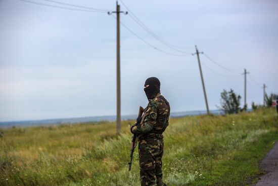 Crash site of Malaysia Airlines flight MH17 near Shaktyorsk