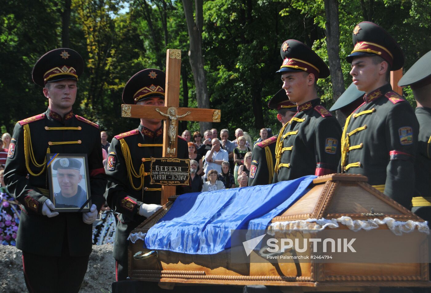 Funerals of Ukrainian servicemen who died in Zelenopolye
