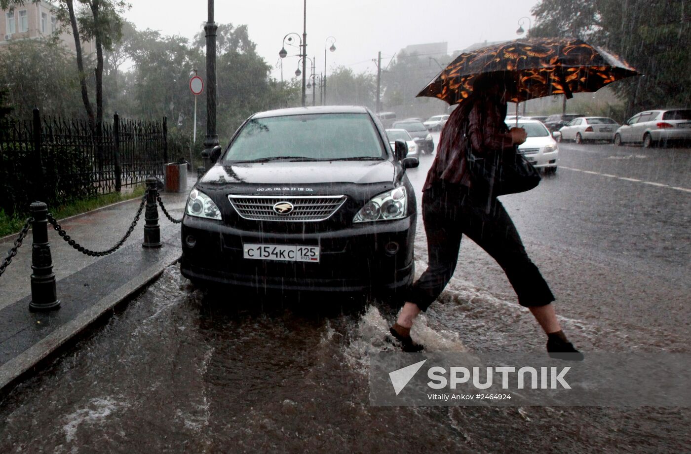 Heavy showers in Vladivostok