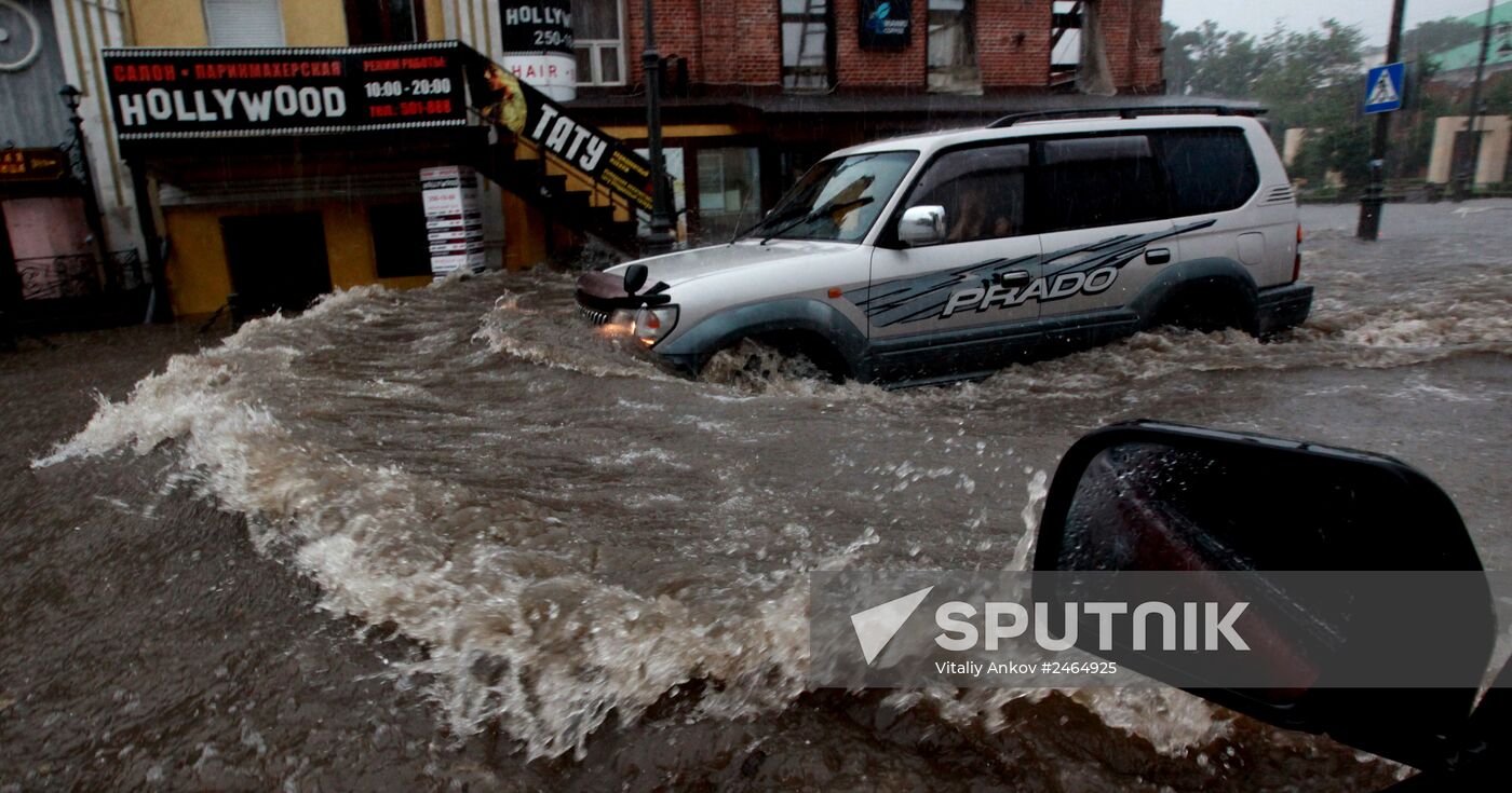 Heavy showers in Vladivostok