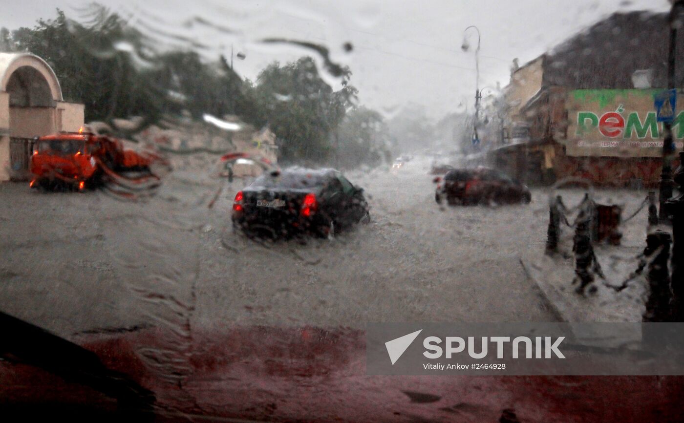 Heavy showers in Vladivostok