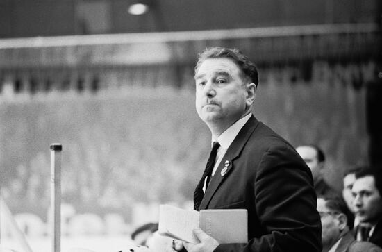 Coach of the Soviet national hockey team Anatoly Tarasov
