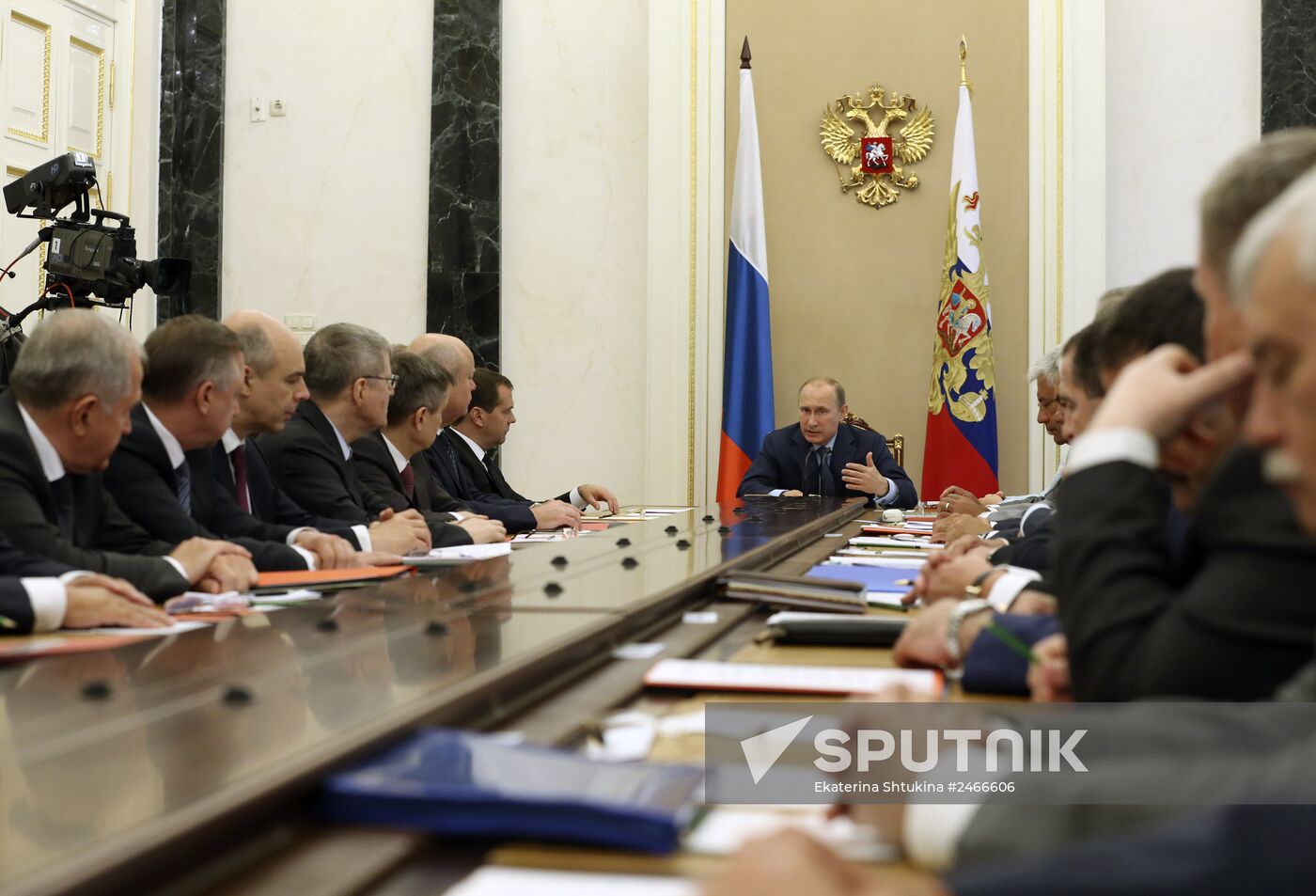 Vladimir Putin conducts Russian Security Council meeting