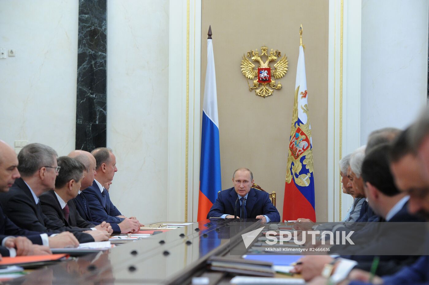 Vladimir Putin conducts Russian Security Council meeting