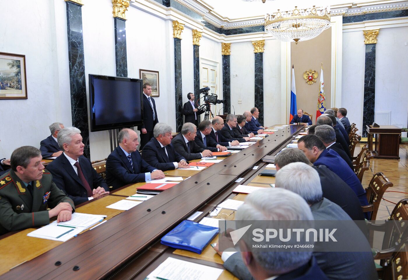 Vladimir Putin conducts Russian Security Council meeting