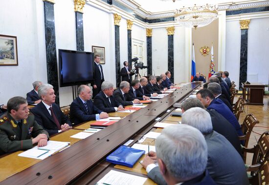 Vladimir Putin conducts Russian Security Council meeting