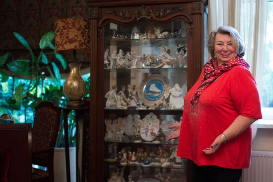 Figure skating coach Tatyana Tarasova in her house in the Moscow Region