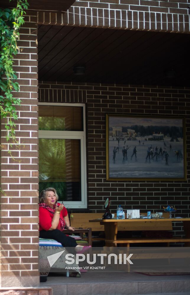 Figure skating coach Tatyana Tarasova in her house in the Moscow Region