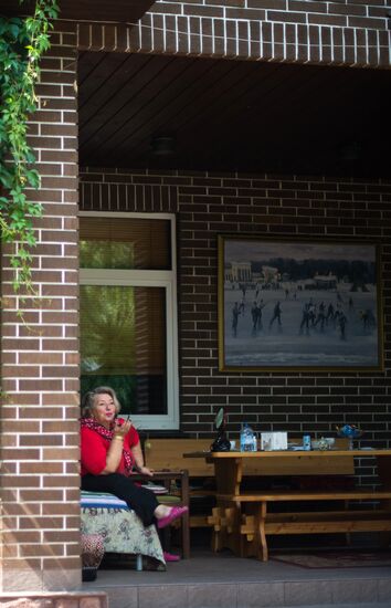 Figure skating coach Tatyana Tarasova in her house in the Moscow Region