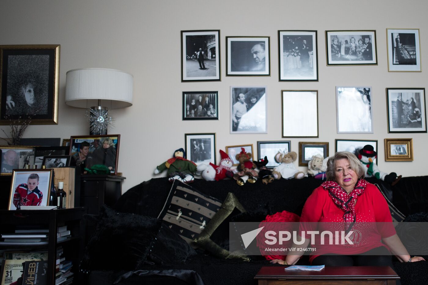 Figure skating coach Tatyana Tarasova in her house in the Moscow Region