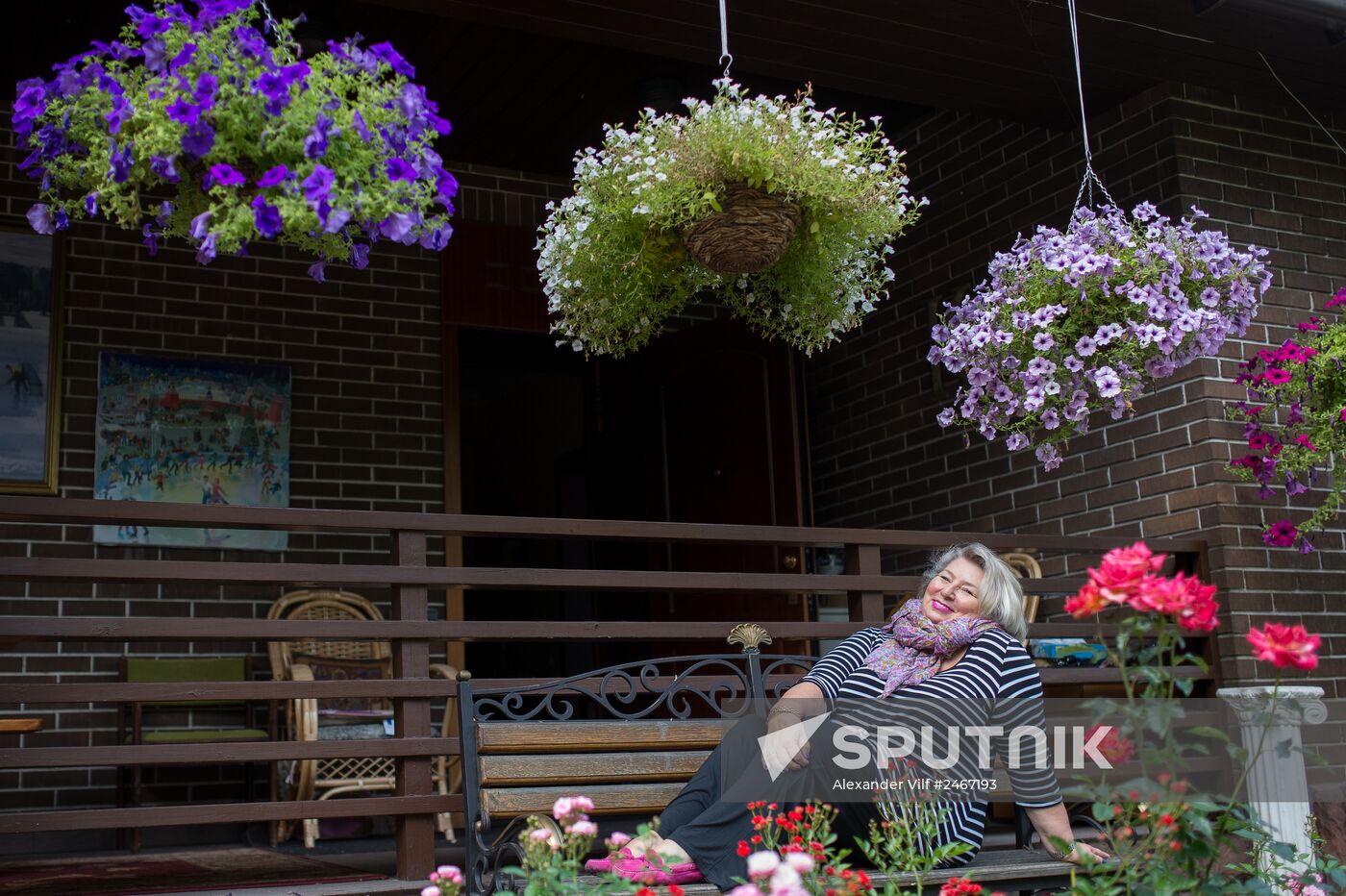 Figure skating coach Tatyana Tarasova in her house in the Moscow Region