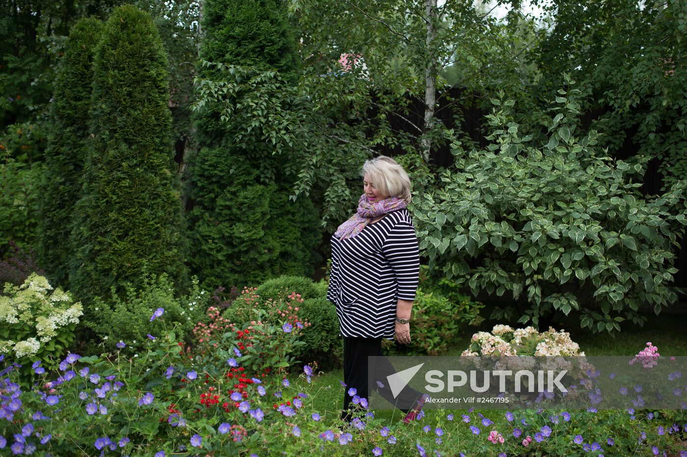 Figure skating coach Tatyana Tarasova in her house in the Moscow Region