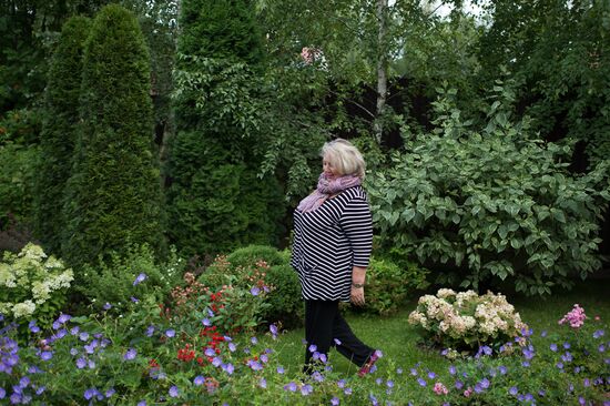 Figure skating coach Tatyana Tarasova in her house in the Moscow Region