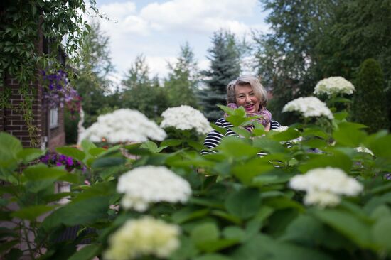 Figure skating coach Tatyana Tarasova in her house in the Moscow Region