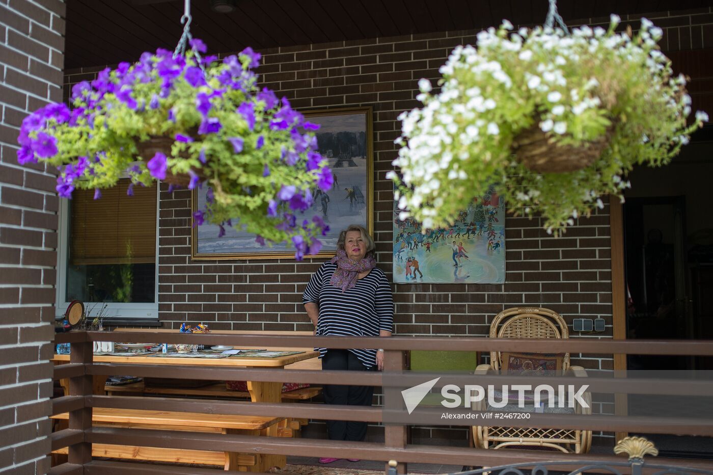 Figure skating coach Tatyana Tarasova in her house in the Moscow Region