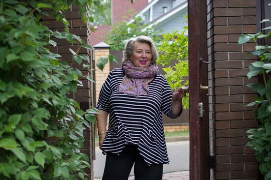 Figure skating coach Tatyana Tarasova in her house in the Moscow Region