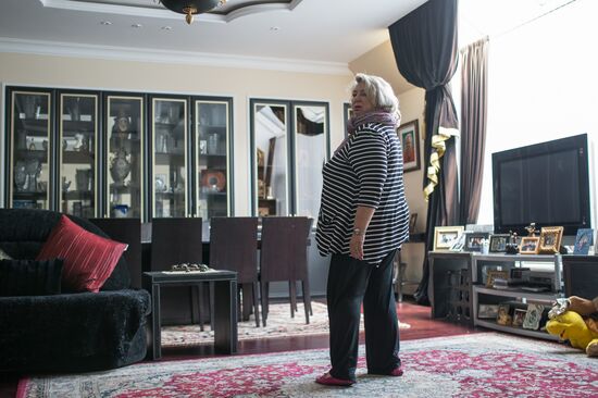 Figure skating coach Tatyana Tarasova in her house in the Moscow Region