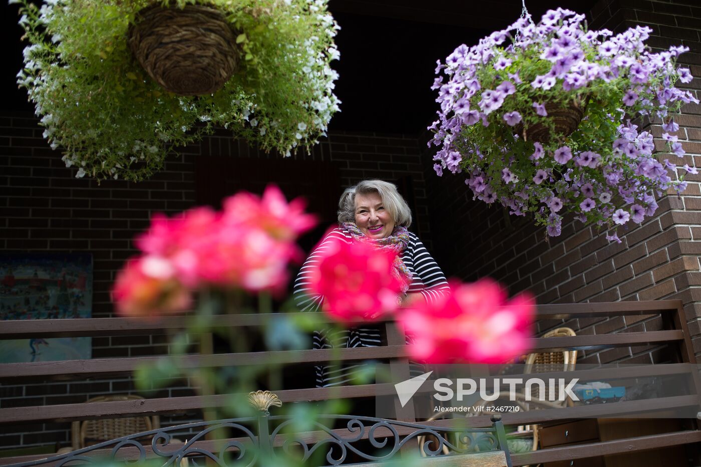 Figure skating coach Tatyana Tarasova in her house in the Moscow Region