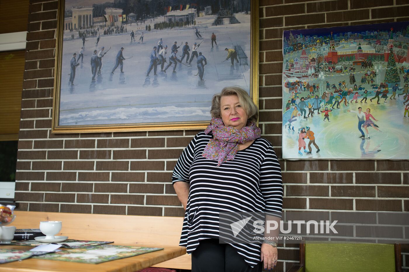 Figure skating coach Tatyana Tarasova in her house in the Moscow Region