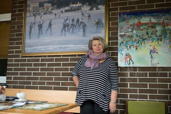 Figure skating coach Tatyana Tarasova in her house in the Moscow Region