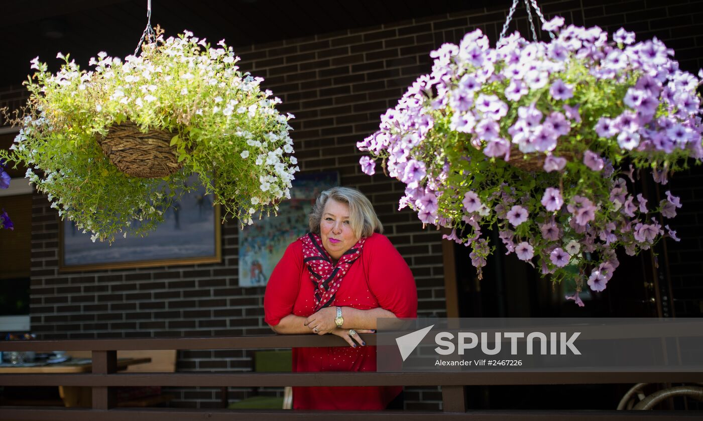 Figure skating coach Tatyana Tarasova in her house in the Moscow Region